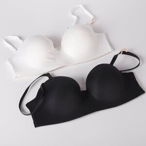 NWT GAP Love Everyday Smooth Multiway Bras 36B Black White - Both New with Tags!